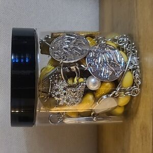 Mystery Jewelry Jar – Sunshine Yellow Silver & Bold Accents!